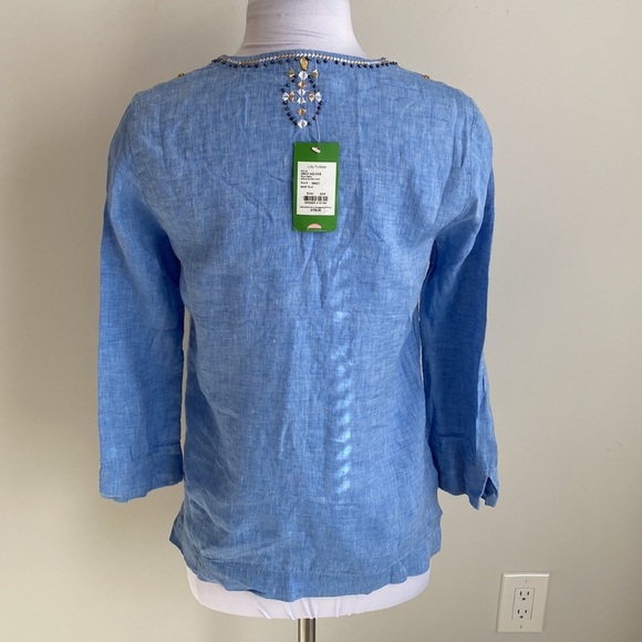 Lilly Pulitzer Amelia Island Tunic Bennet Blue - Picture 3 of 9